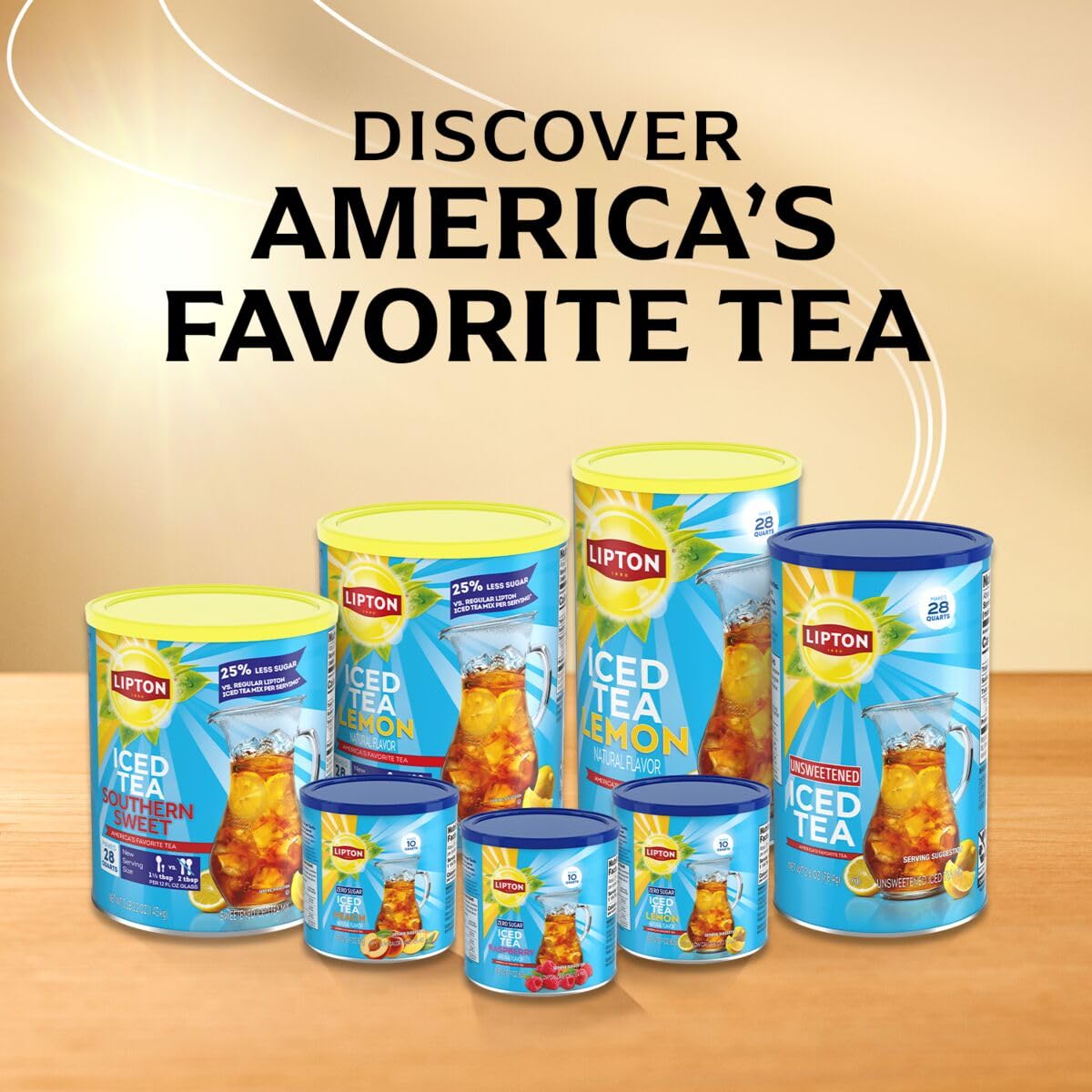 Lipton OU-certified kosher label on tea mix canister signaling quality.