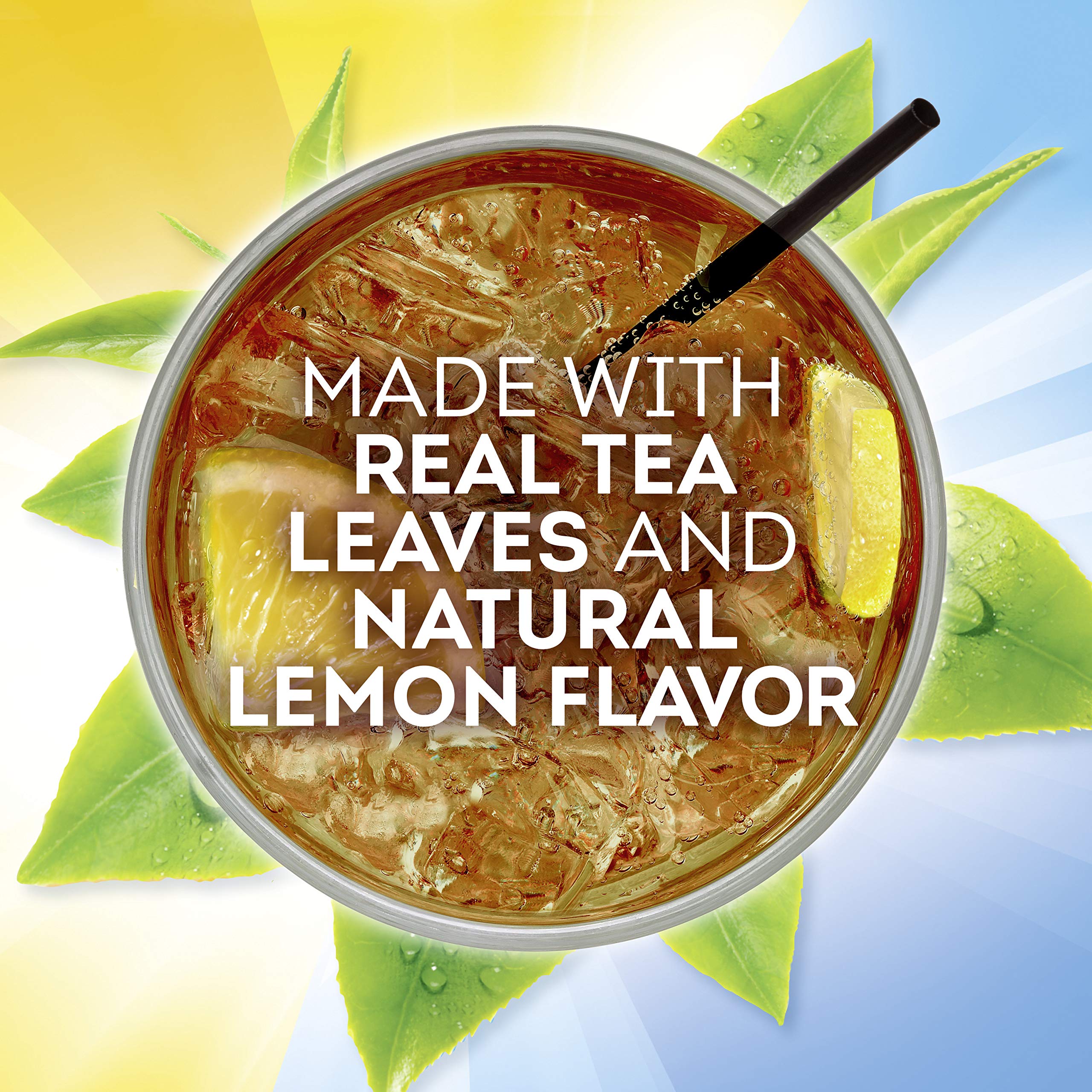 Lipton Lemon Iced Tea Mix pitcher setup for a family gathering.
