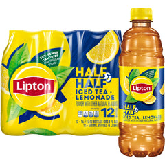 Lipton 16.9 oz iced tea and lemonade bottles in a pack for on-the-go refreshment.
