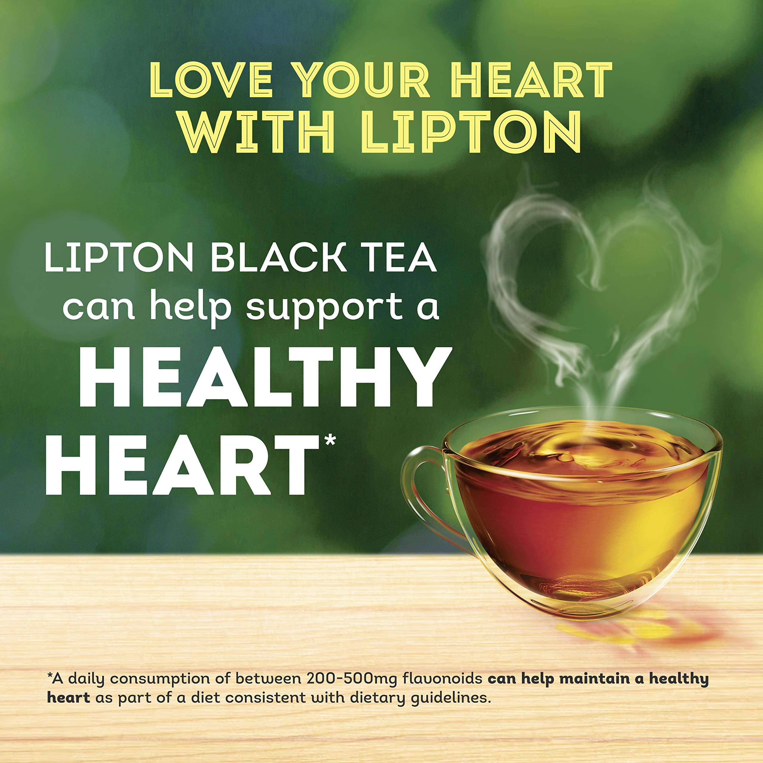 Lipton peak flavor tea leaves closeup with rich color