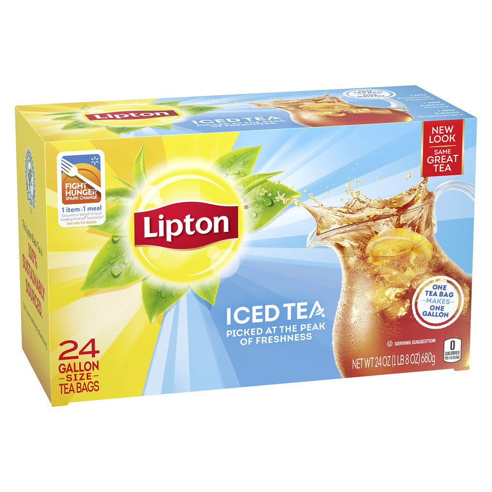 Lipton Rainforest Alliance certified tea bags indicating sustainable sourcing