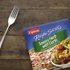 Lipton Recipe Secrets Savory Herb with Garlic dry mix bowl quick flavor base