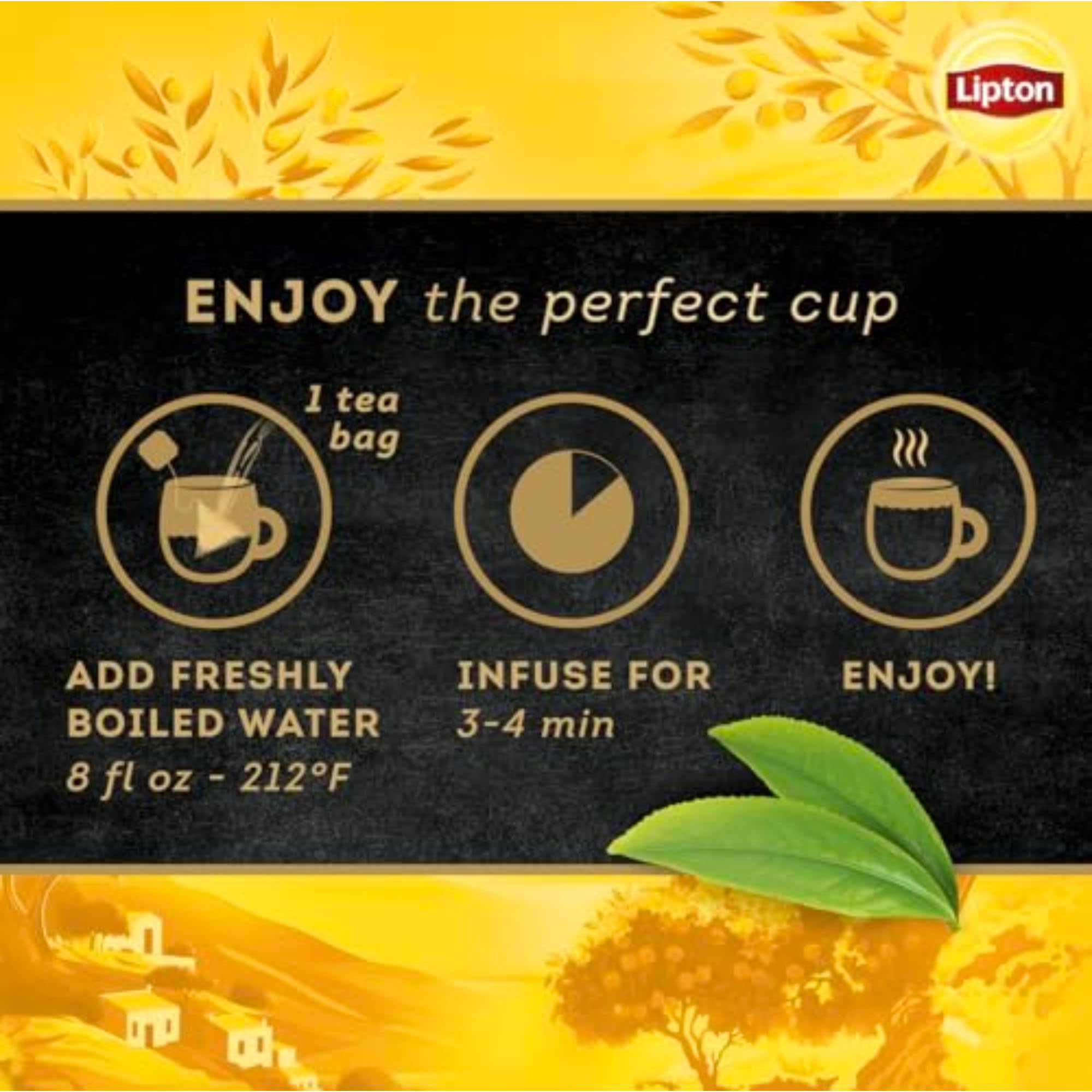 Lipton eco-friendly packaging supports recyclable, responsible tea choices.