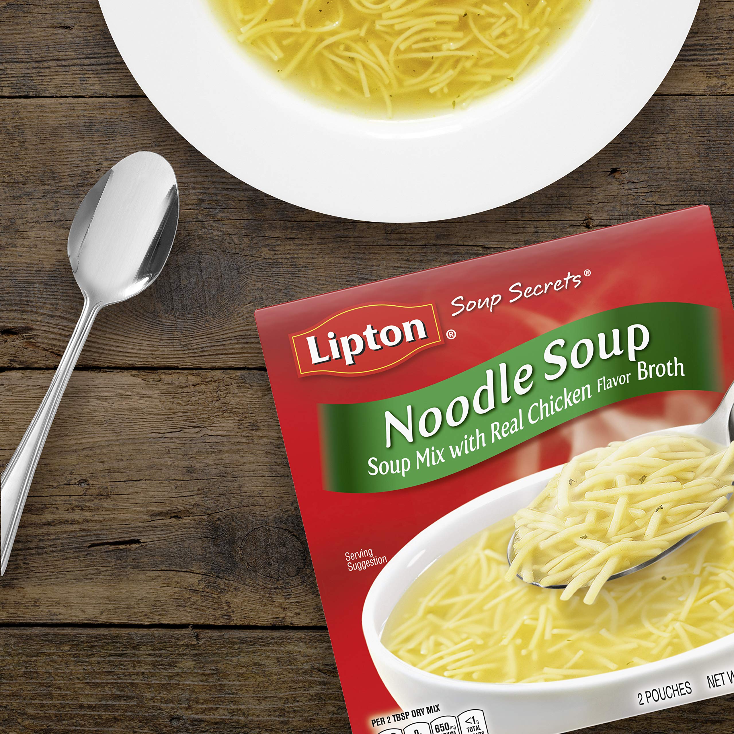 Lipton Soup Secrets four varieties display, versatile options for different tastes.