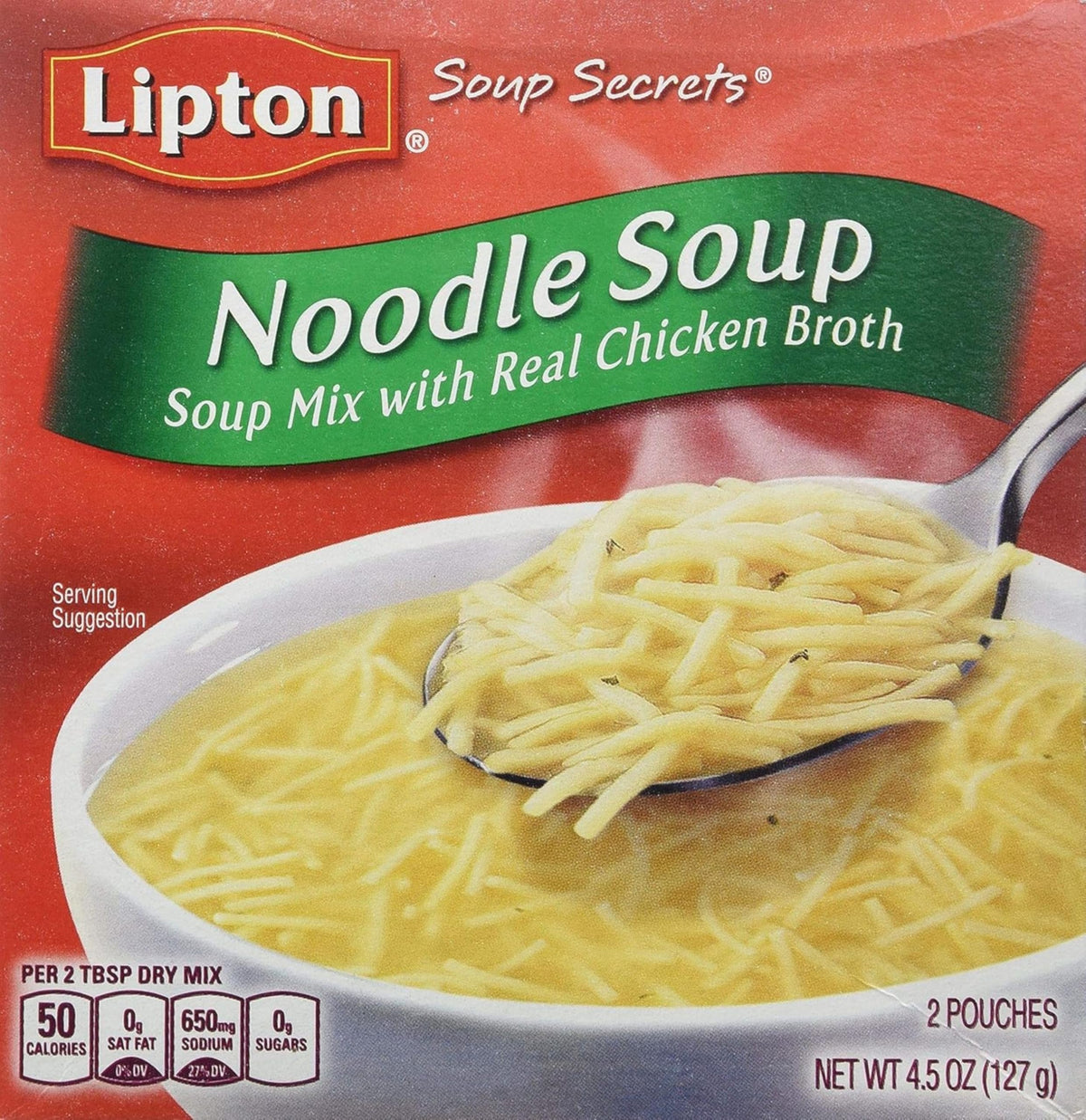 Lipton Soup Secrets Noodle Soup close-up of rich broth and noodles for comfort