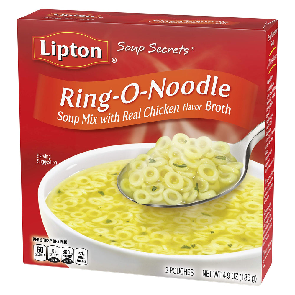 SOUP SECRETS Lipton prep with hot water on stove-top
