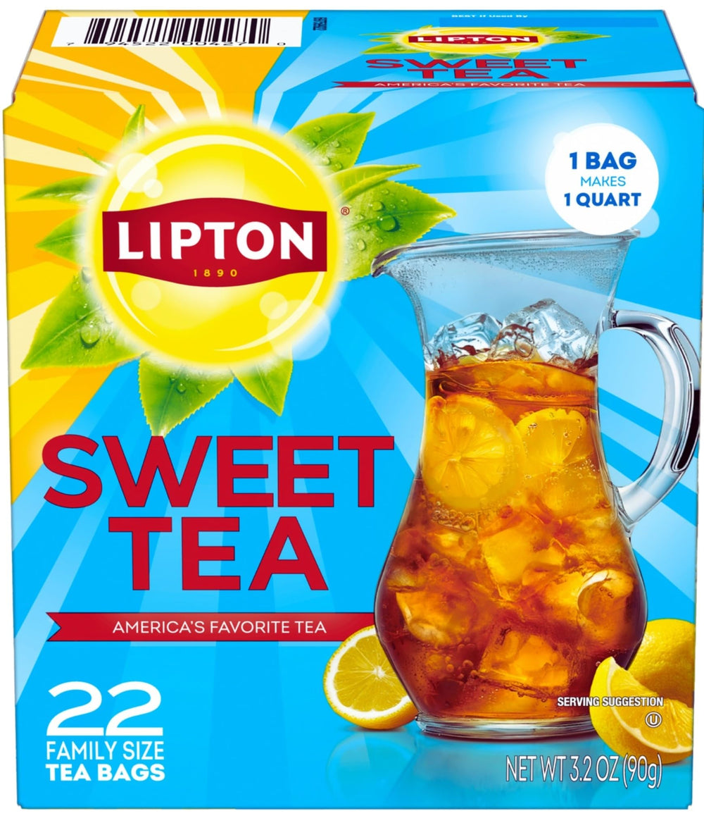 Hot brew in a mug using Lipton Southern Sweet Iced Tea bags for a classic cup.