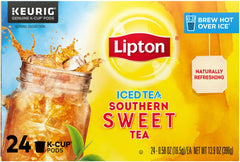 Lipton Southern Sweet Iced Tea K-Cups box ready for quick, flavorful iced tea.