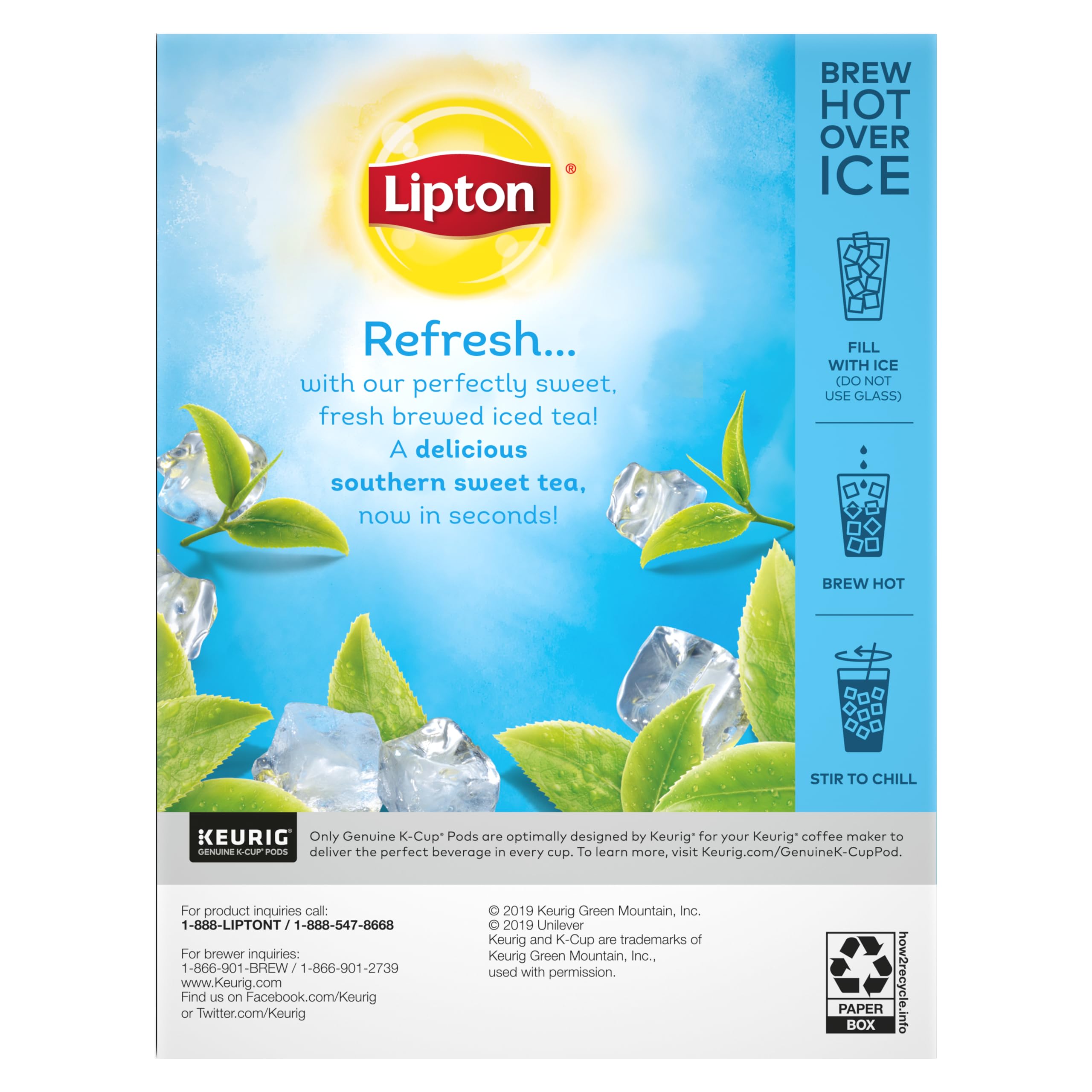Pouring Lipton Iced Tea creates a ready-to-enjoy beverage moment.