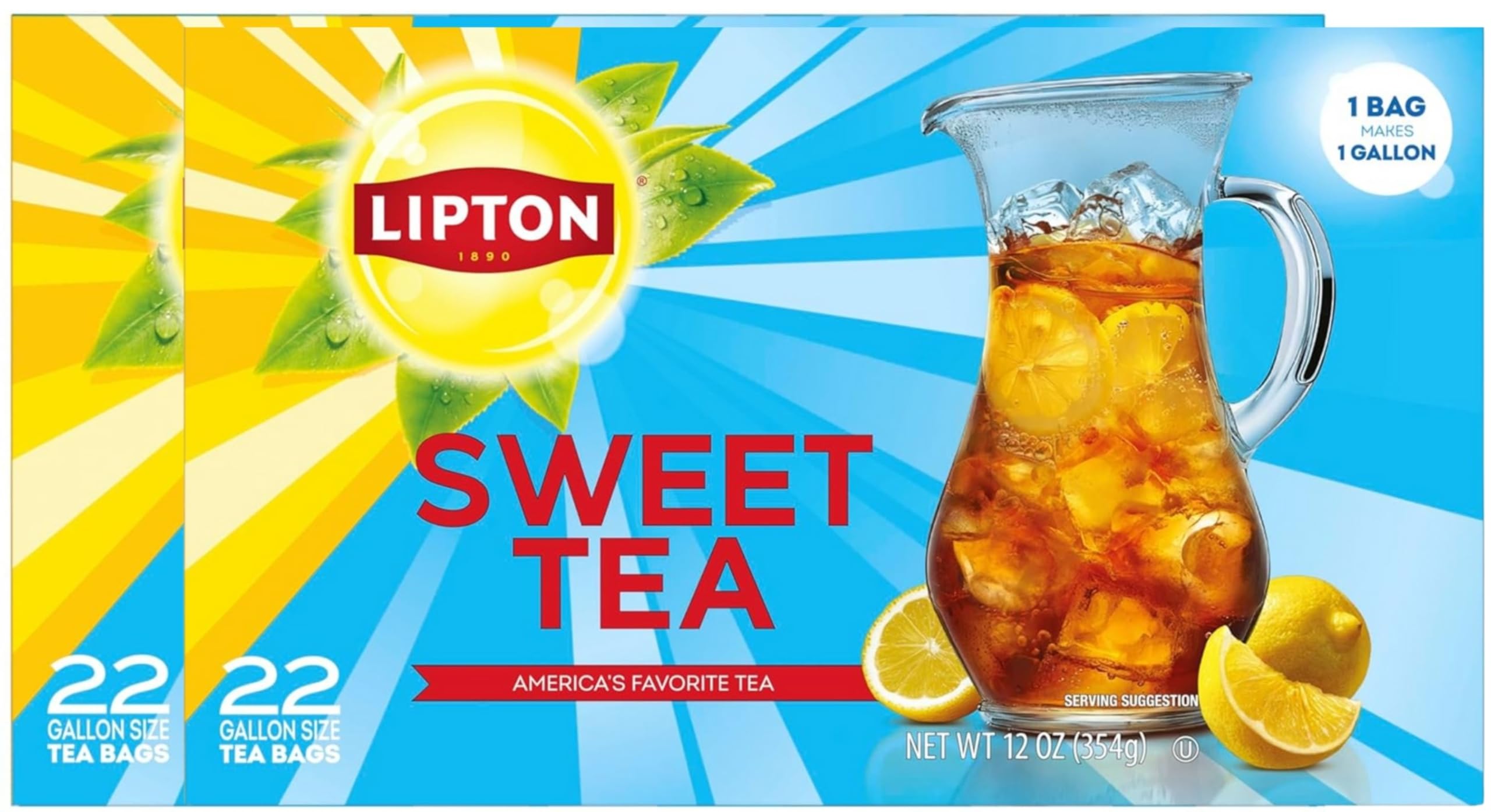 Lipton Southern Sweet Tea tea bags ready for quick, flavorful brew
