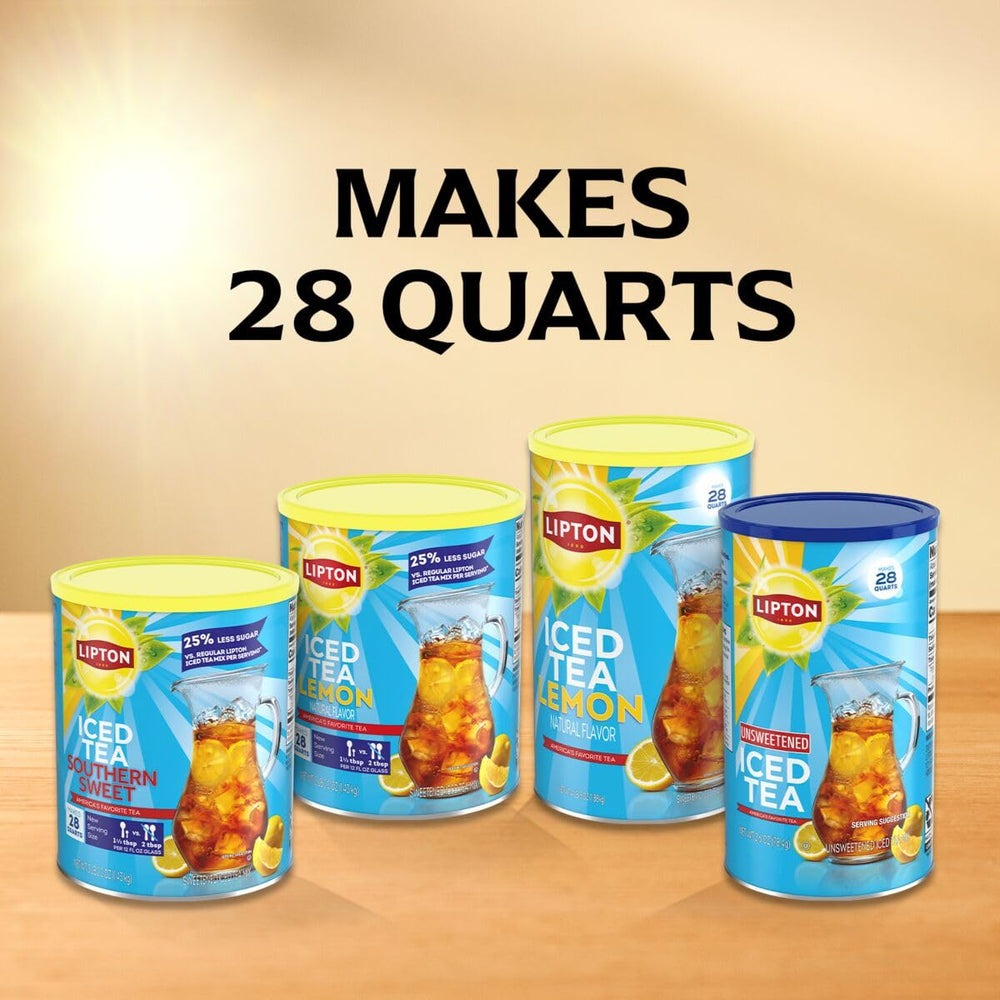 Lipton tea powder mixed with cold water creating iced tea.