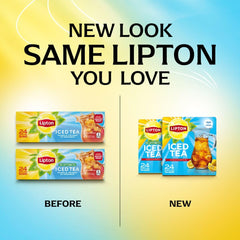 Lipton Unsweetened Iced Tea Bags box packaging for convenient daily use.