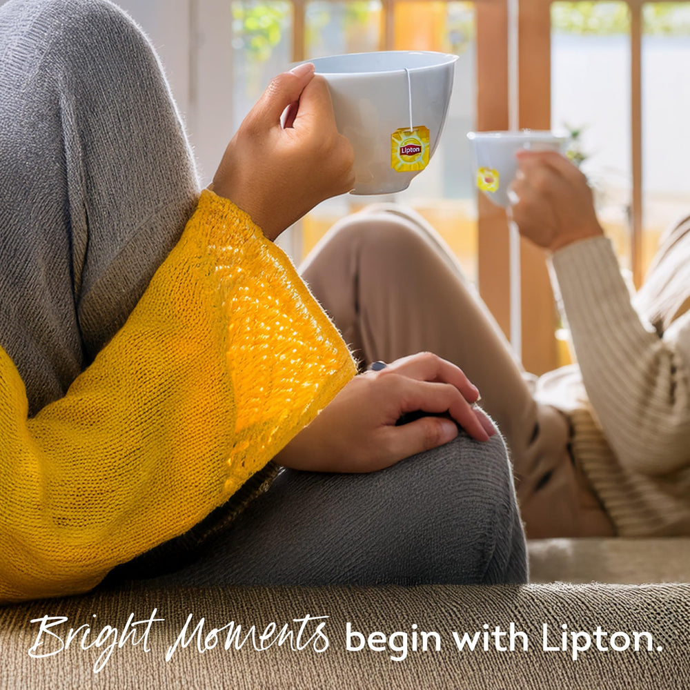 Lipton Yellow Label aroma rising from a cup, inviting calm.