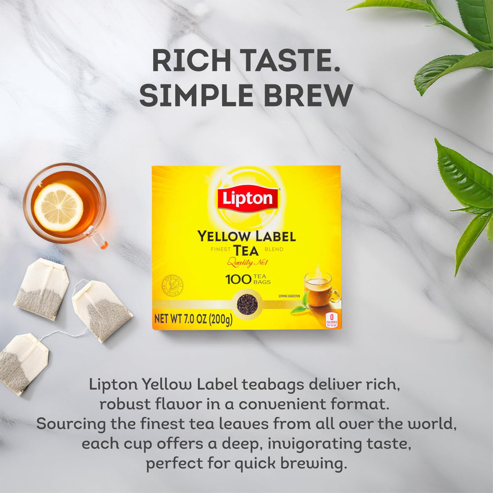 Close-up of Lipton Yellow Label black tea leaves to savor natural aroma.