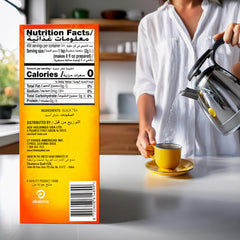 Brewing Lipton Yellow Label tea in a cup with robust aroma.