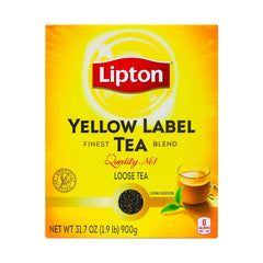 Lipton Yellow Label loose tea leaves for a bold brew.