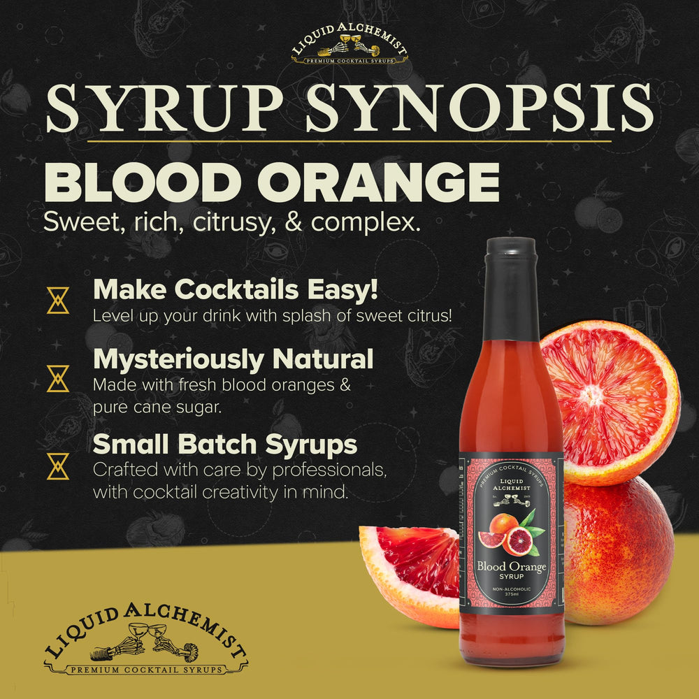 Liquid Alchemist Blood Orange Syrup enhances margarita flavor with citrus.
