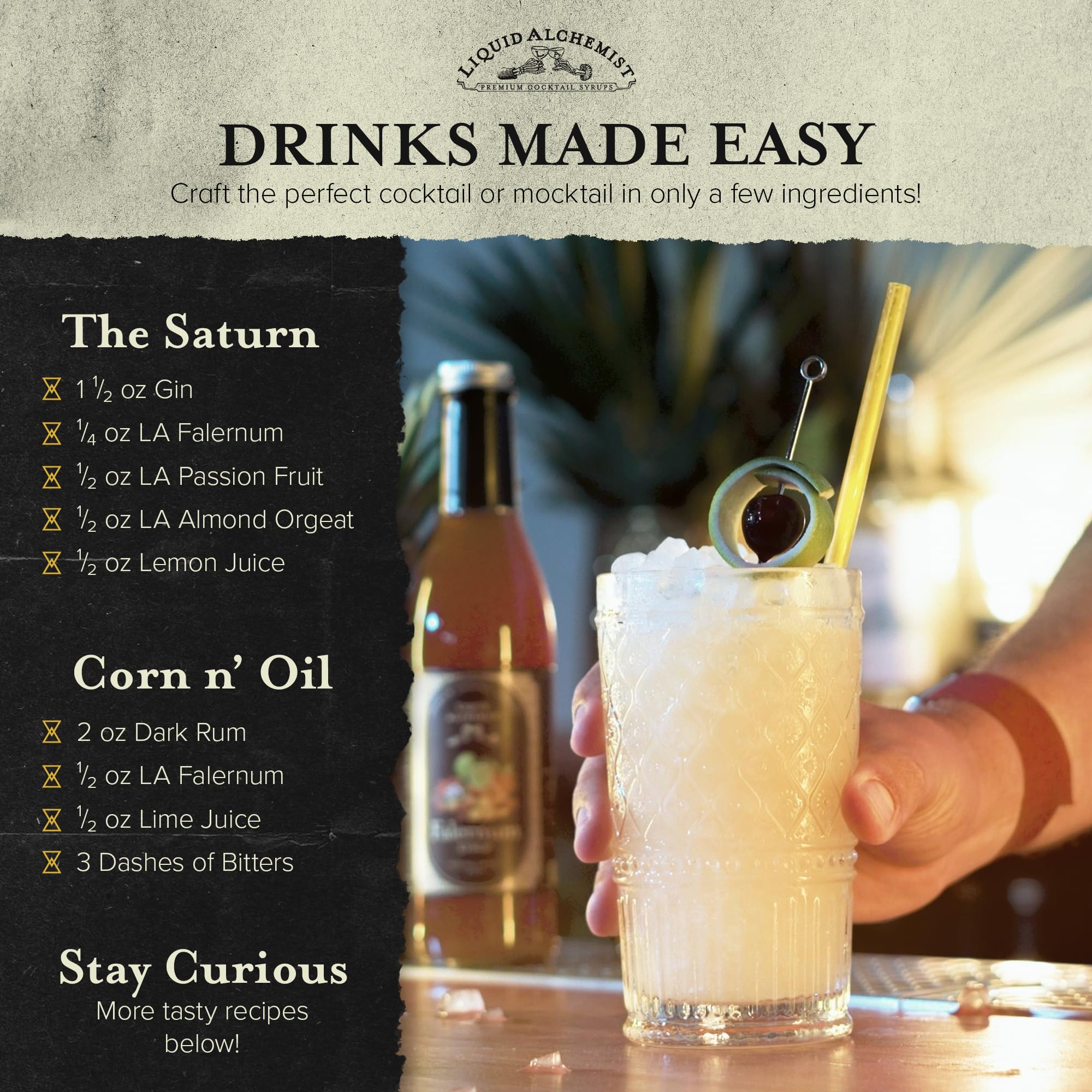 Royal Bermuda Yacht Club cocktail idea with falernum and rum