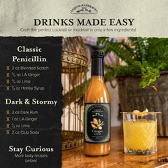 Liquid Alchemist Ginger Syrup Moscow Mule glass ready for easy mixed drinks.