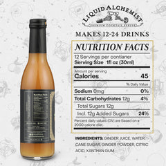 Liquid Alchemist Ginger Syrup pour mid-pour, ideal for quick cocktails.