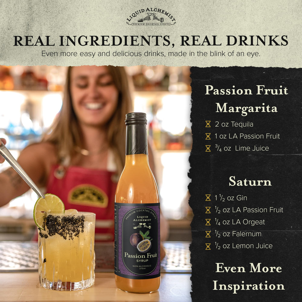 Shelf-stable syrup features year-long freshness in kitchen setup.