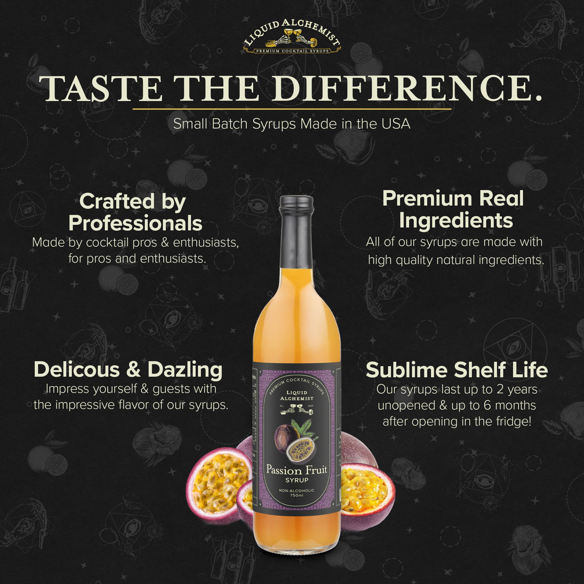 Liquid Alchemist syrup adds fruit-forward note to tea and mocktails.