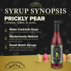 Prickly pear cocktail in a glass using Liquid Alchemist syrup.