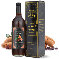 Liquid Alchemist Tamarind Syrup bottle with label, ideal for spicy cocktails