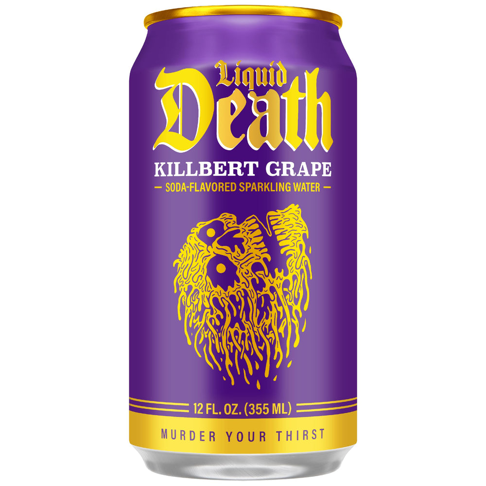 Liquid Death close-up carbonation bubbles highlighting texture and intense fizz for satisfying mouthfeel