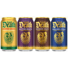 Liquid Death Doctor Death can delivers bold flavor with no caffeine.