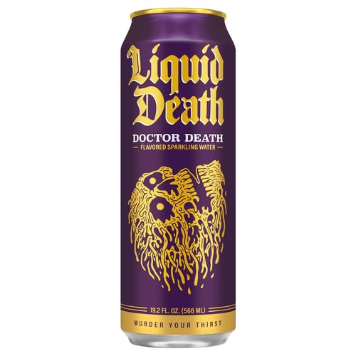 Liquid Death front can view showing label and premium appeal