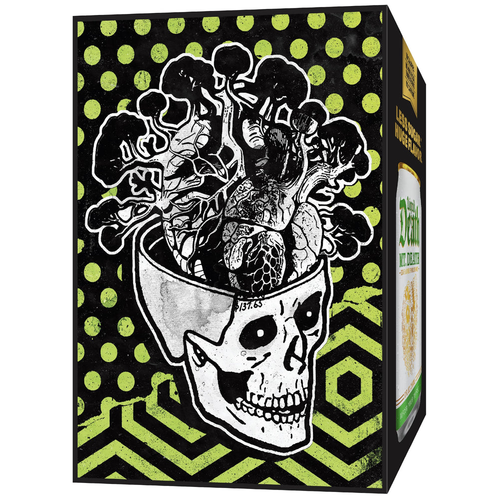 Liquid Death Mt. Death at a beach gathering demonstrating social refreshment option