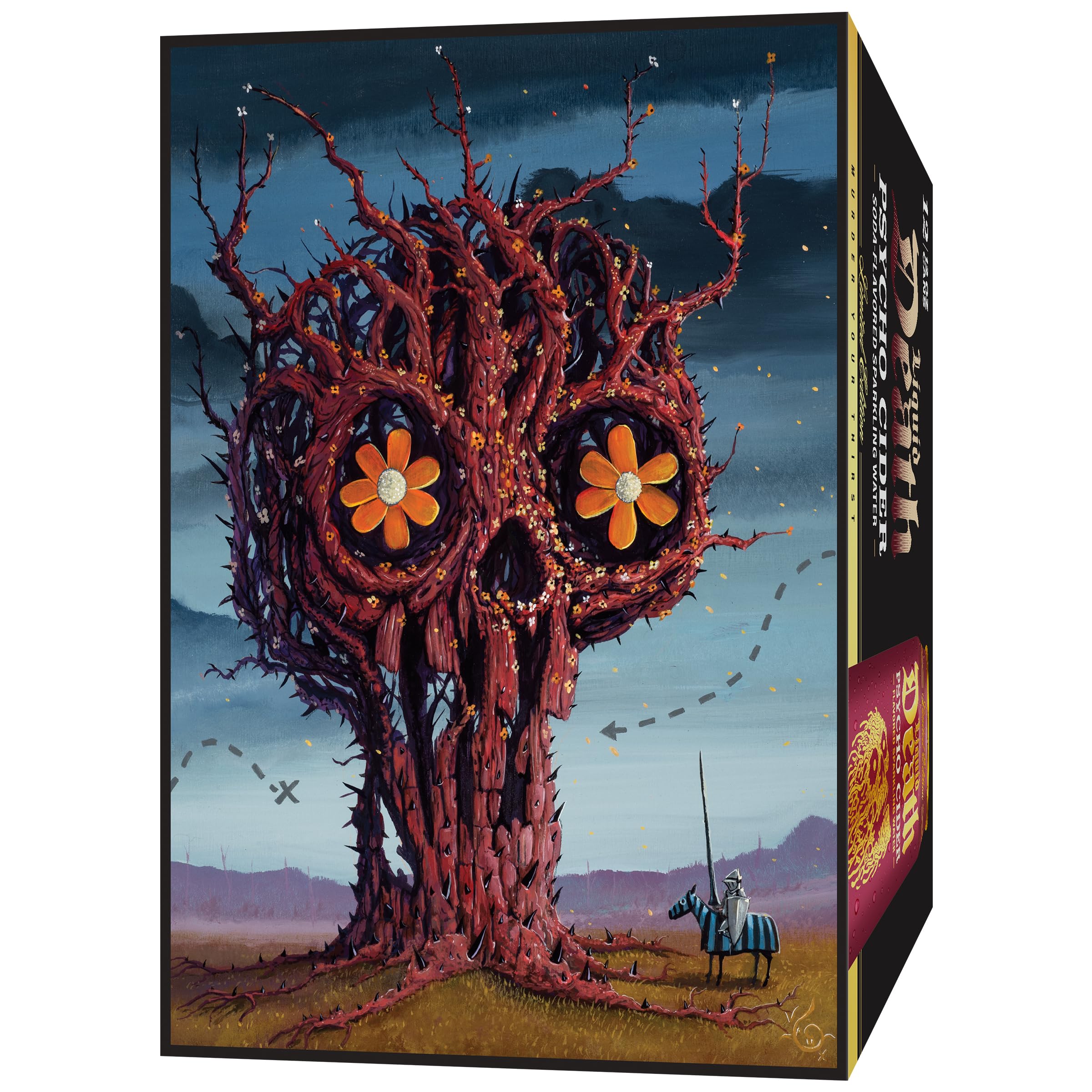 Liquid Death pack of 12 Psycho Cider cans for convenient stocking and sharing