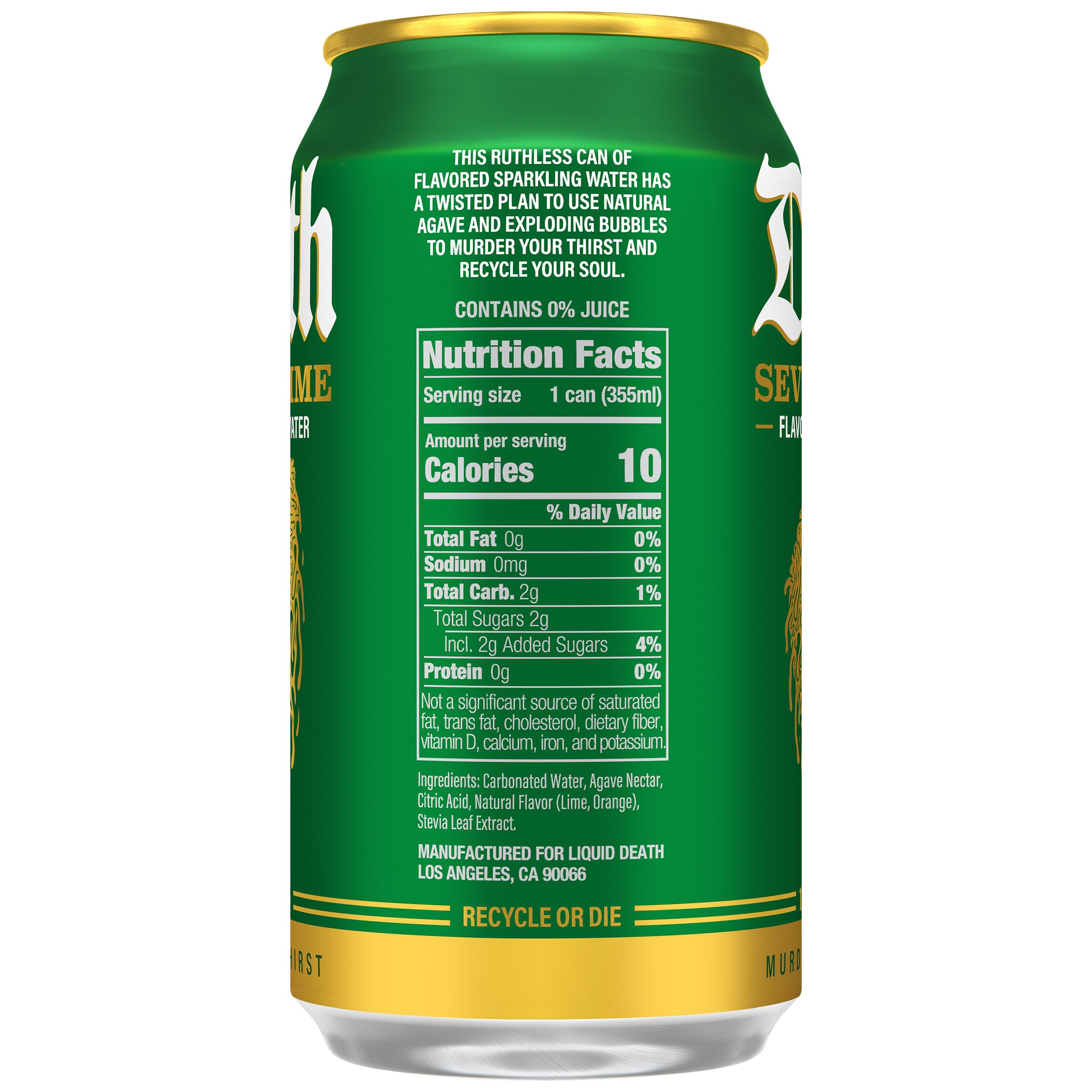 Liquid Death Severed Lime can in hand for on-the-go refreshment