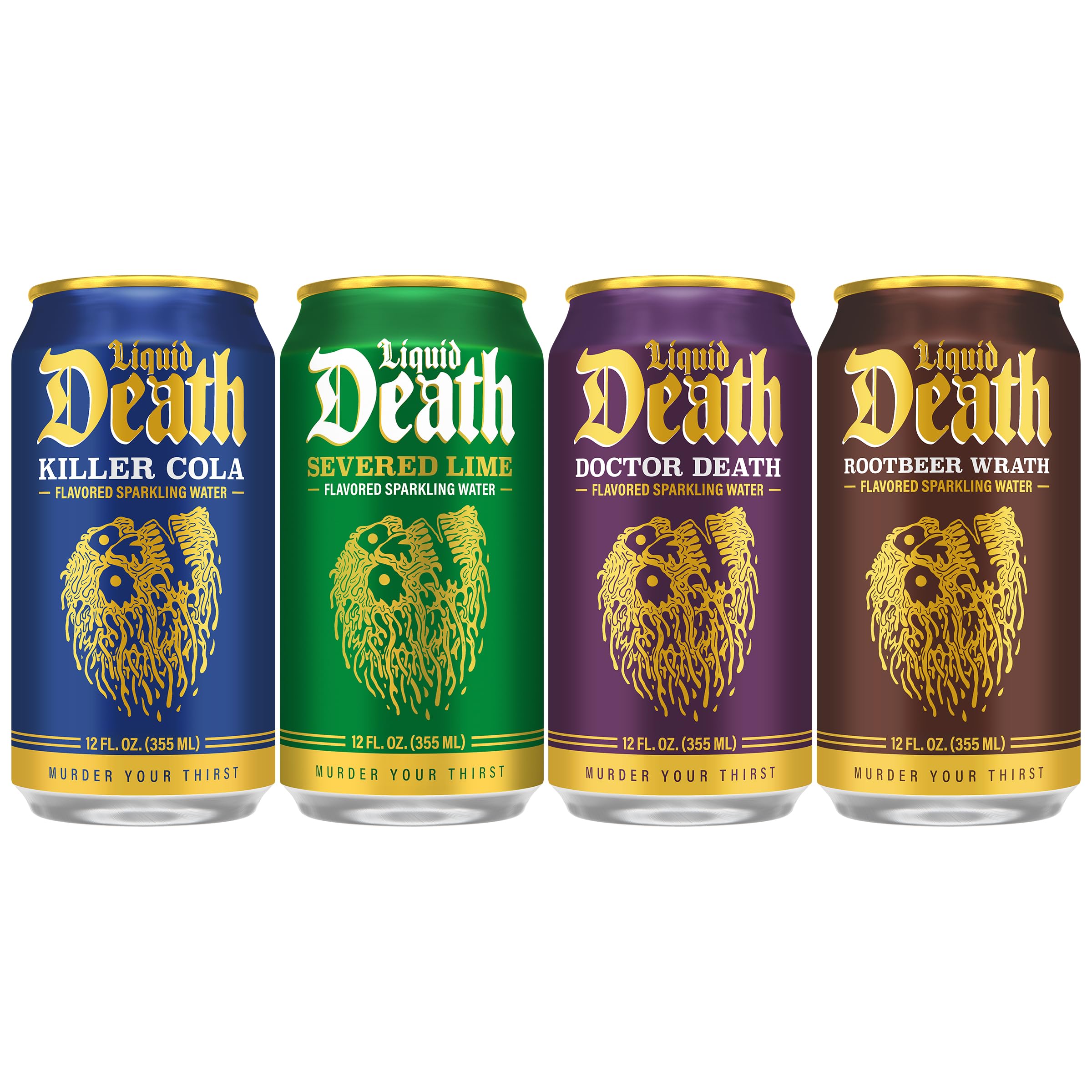 Liquid Death Doctor Death can highlights unique flavor with zero caffeine.
