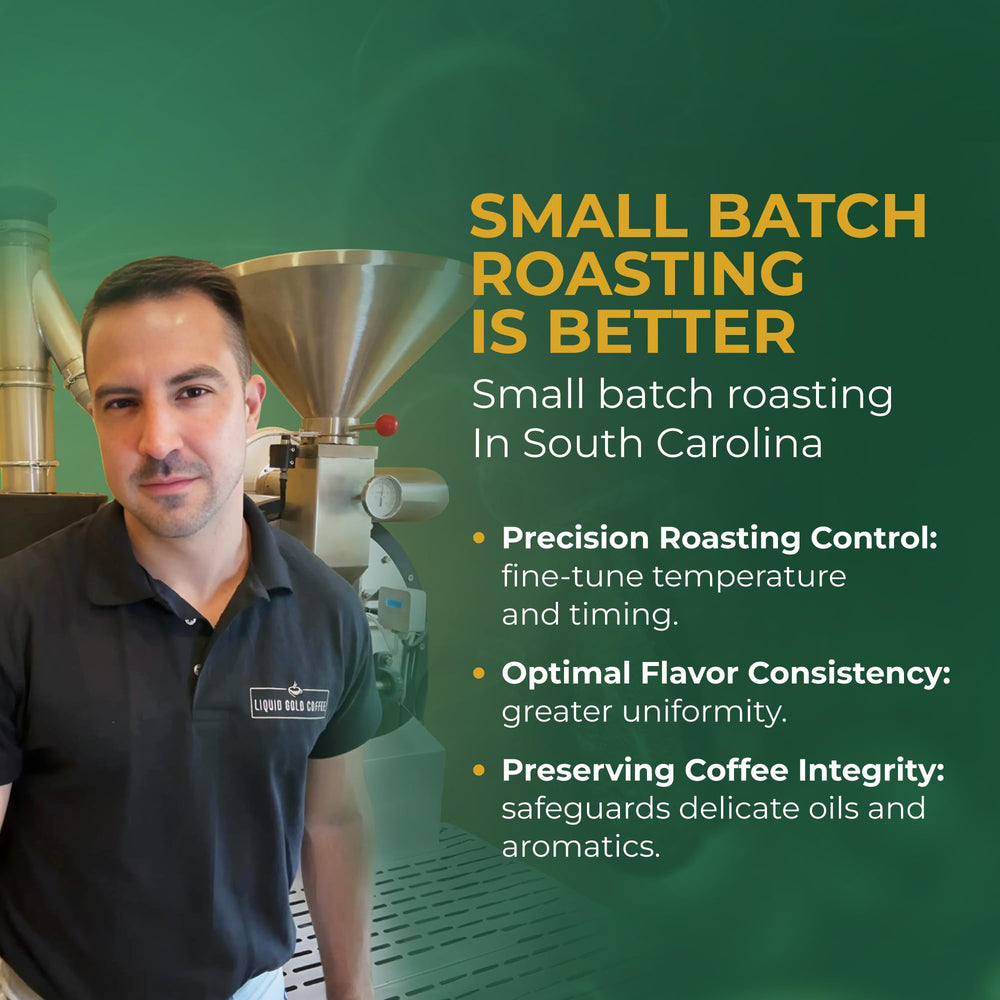 Liquid Gold Coffee Fair Trade label signaling ethical sourcing