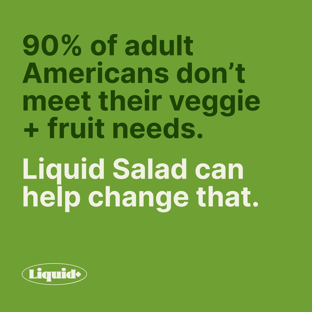 Liquid Plus Liquid Salad display of sweet apple flavor with veggie hint.