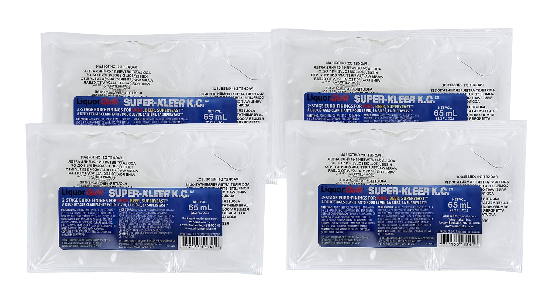 Liquor Quik Super-Kleer KC Finings bottle closeup for clear beer, wine, or cider.