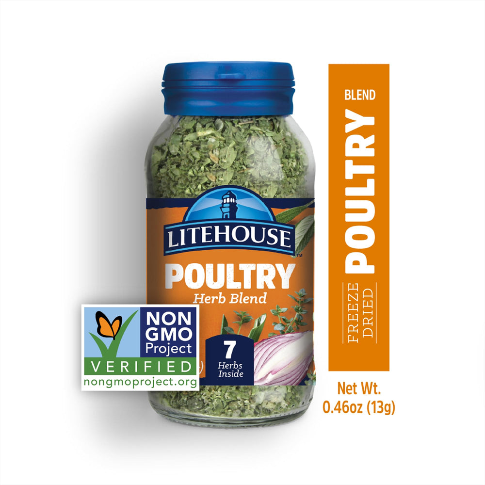 Litehouse brand logo emphasizes keto-friendly, gluten-free seasoning.