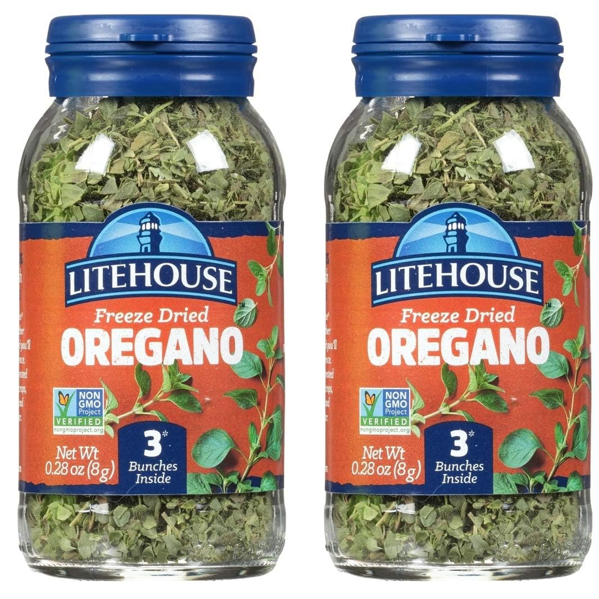 Litehouse Freeze Dried Oregano bottle on counter for quick weeknight flavor.