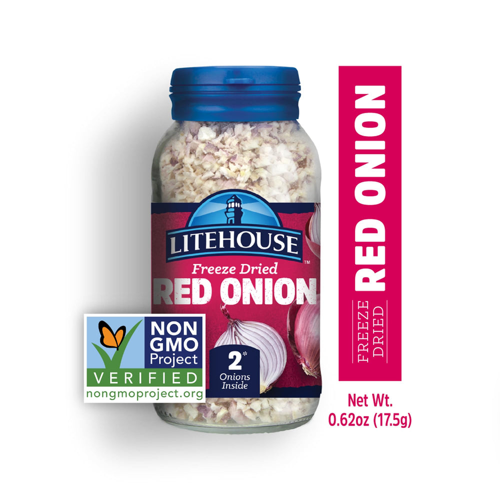 Litehouse Freeze Dried Red Onion on salad for onion-forward notes