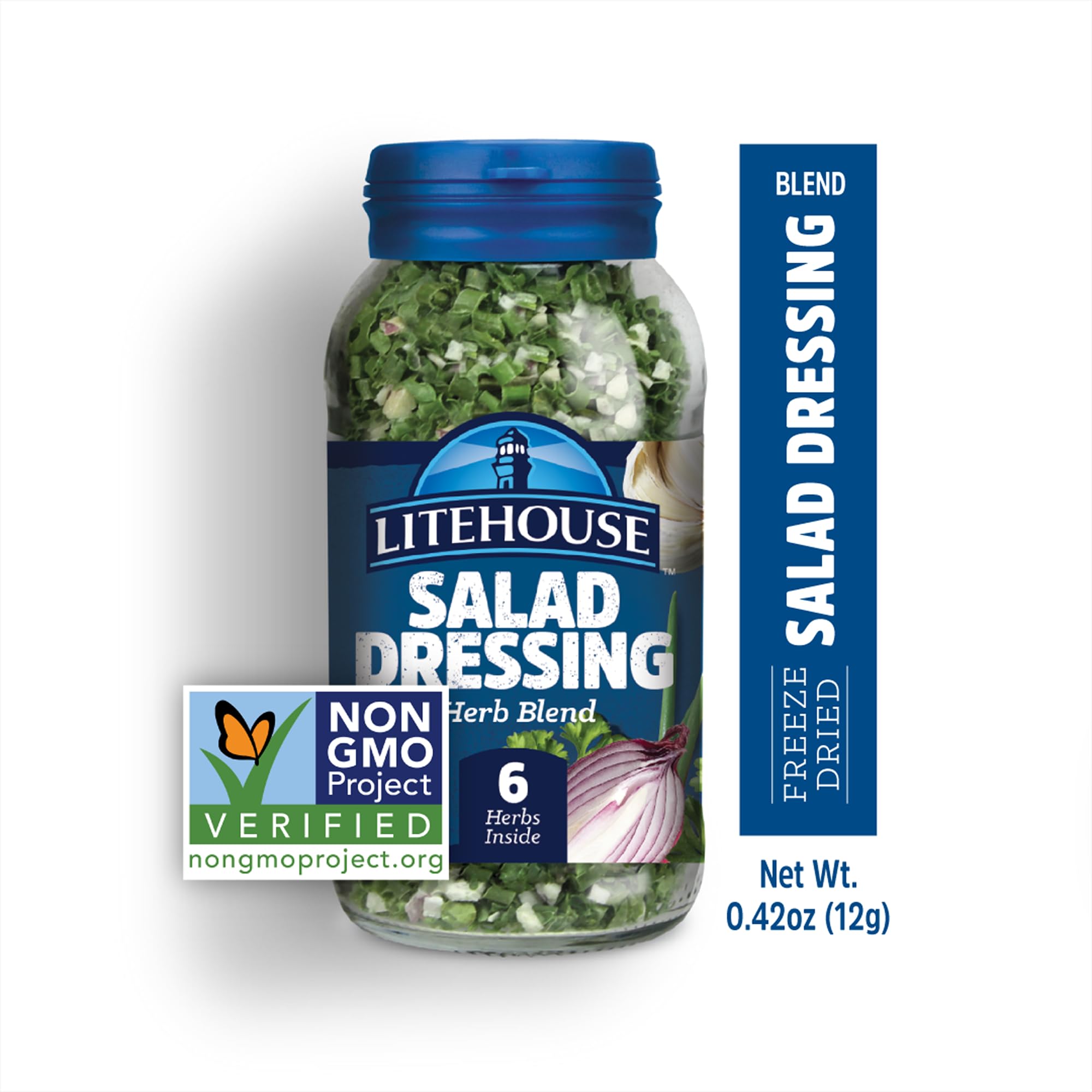 Litehouse Freeze Dried Salad Herb Blend kitchen scene ready-to-use seasoning for quick meals