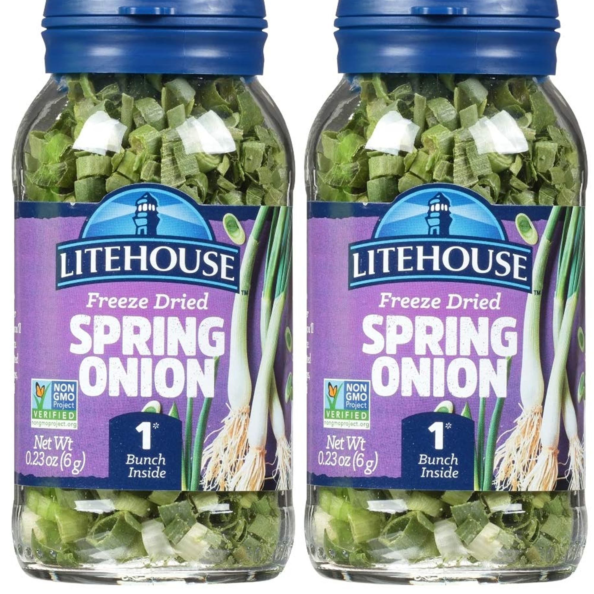 Litehouse Freeze Dried Spring Onion 2-pack packaging for pantry convenience.