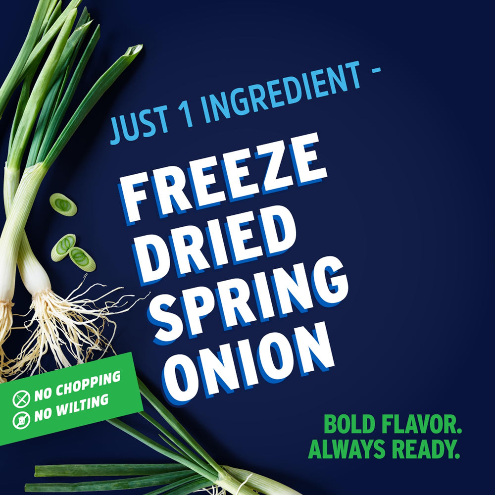 Litehouse Freeze Dried Spring Onion closeup granules show color and aroma retention.