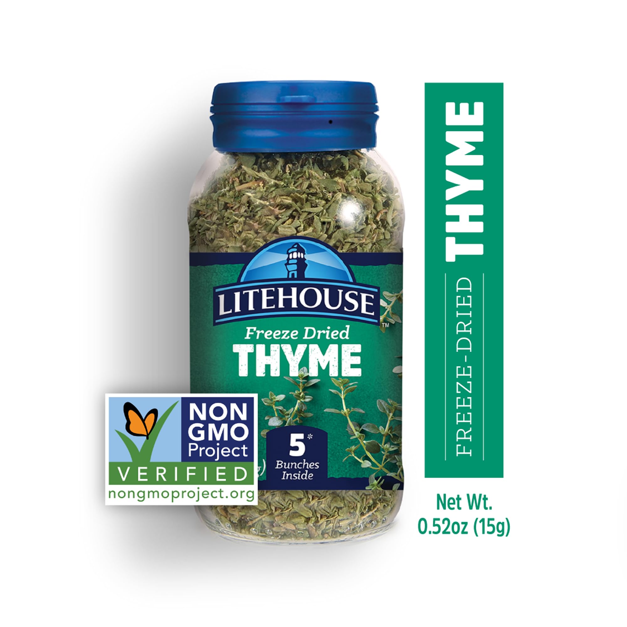 Litehouse Freeze Dried Thyme Mediterranean dish image conveys bright, herb-forward flavor.