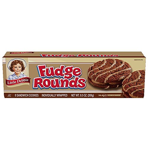 Little Debbie Fudge Rounds packaging shot for easy lunchbox snacks.