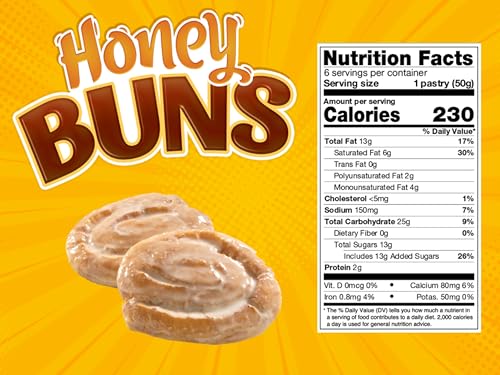 Little Debbie Honey Buns, individually wrapped, stay fresh for busy days.