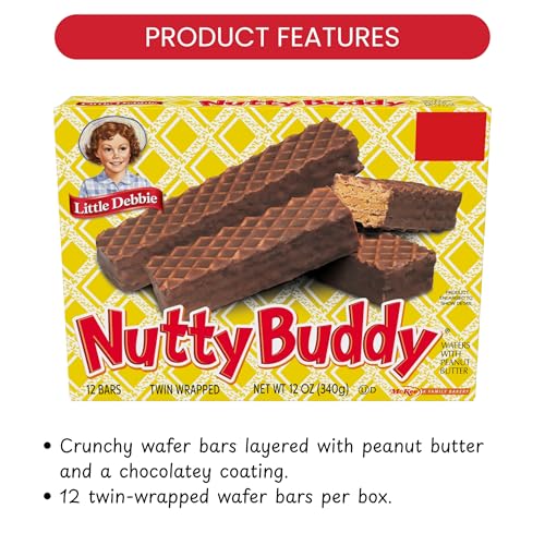 Little Debbie Nutty Buddy wafers highlight the iconic crisscross pattern.