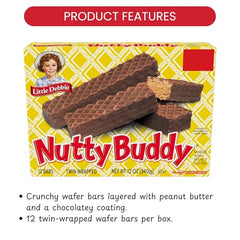 Little Debbie Nutty Buddy wafers highlight the iconic crisscross pattern.