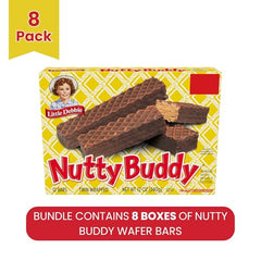Little Debbie Nutty Buddy wafers display the fudge-coated peanut butter layers.